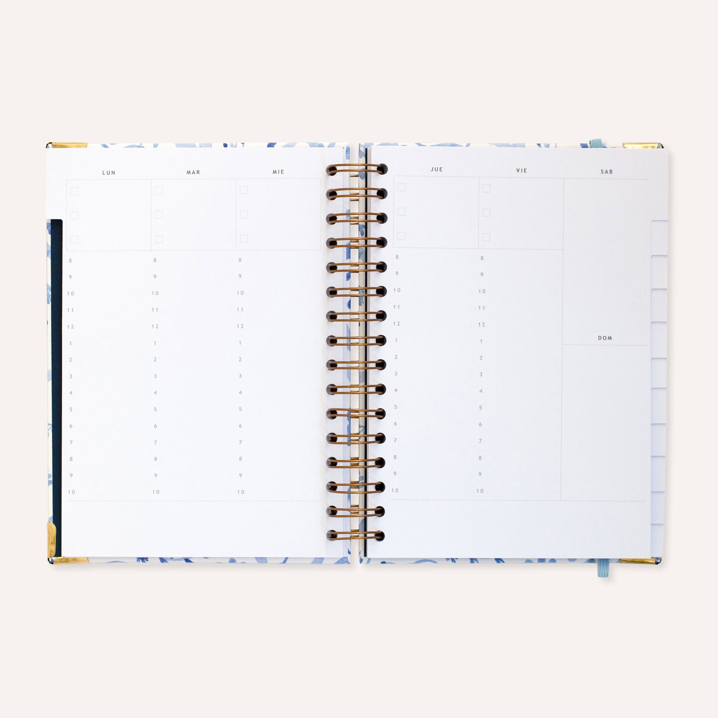 La Agenda Semanal sin fechas∙Jardín azul∙