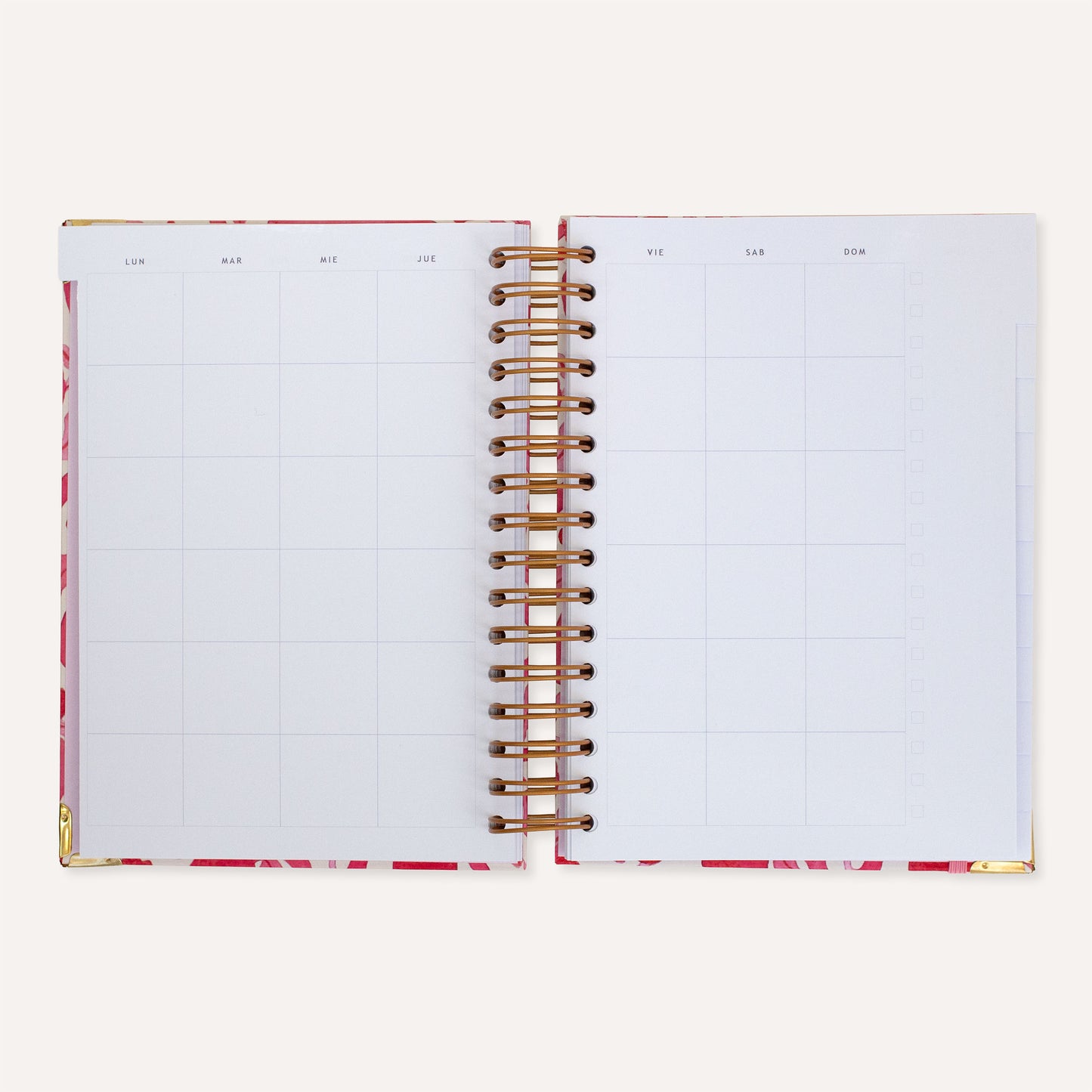 La Agenda Semanal sin fechas∙Jardín Rojo∙